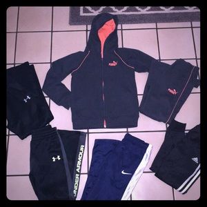 Boys size 7 track pants w/ hoodie bundle EUC